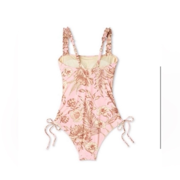 AGUA BENDITA X TARGET XS BABY PINK FLORAL ONE PIECE SWIMSUIT NEW NWT RUFFLE - Picture 3 of 3